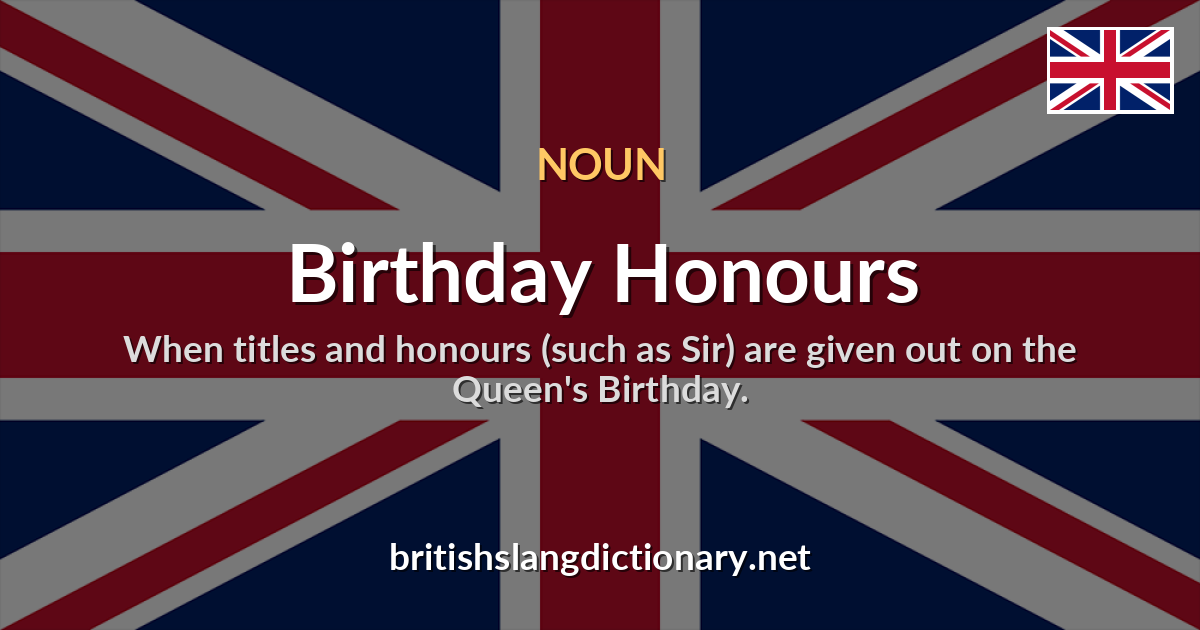 Birthday Honours